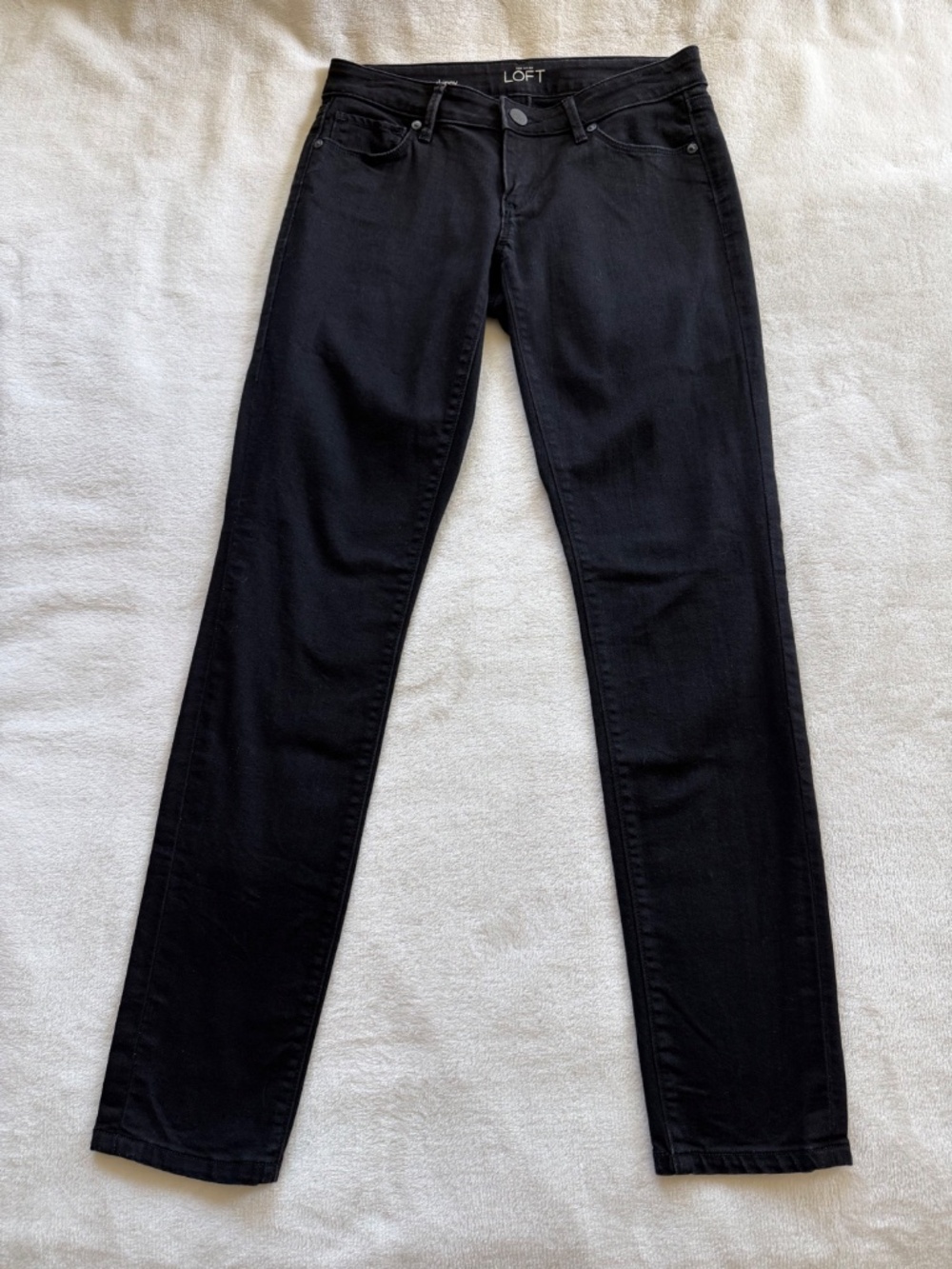LOFT Curvy Skinny Black Jeans
